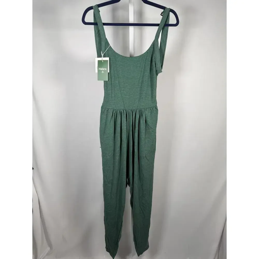 NWT Halara U Neck Pocket Harem Casual Jumpsuit-Easy Peezy Edition Size Small - Picture 6 of 10